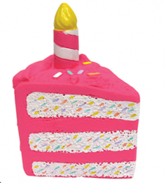 FouFouBrands Birthday Cake Latex Chew Dog Toy