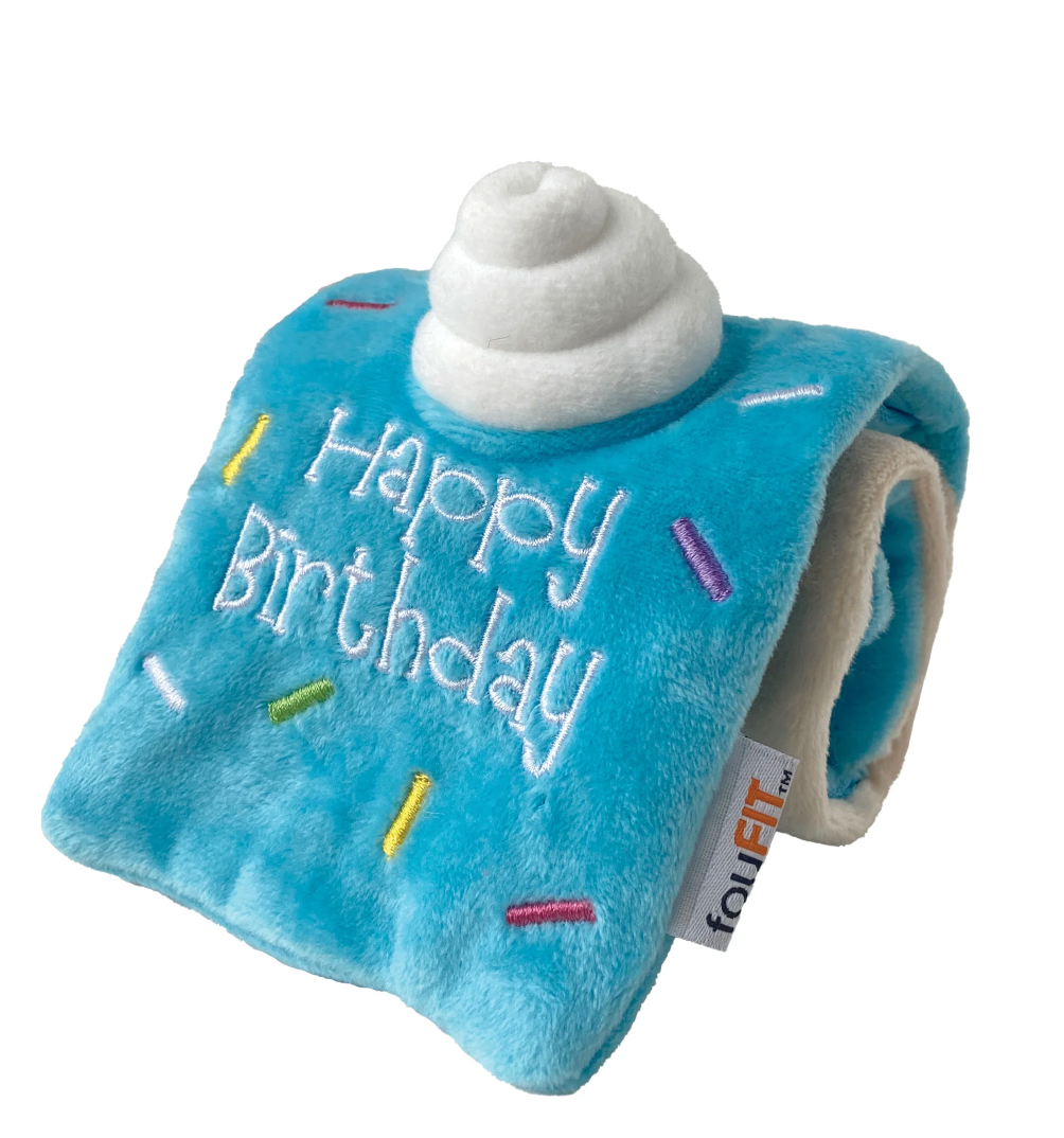 FouFouBrands Birthday Cake Roll Dog Toy