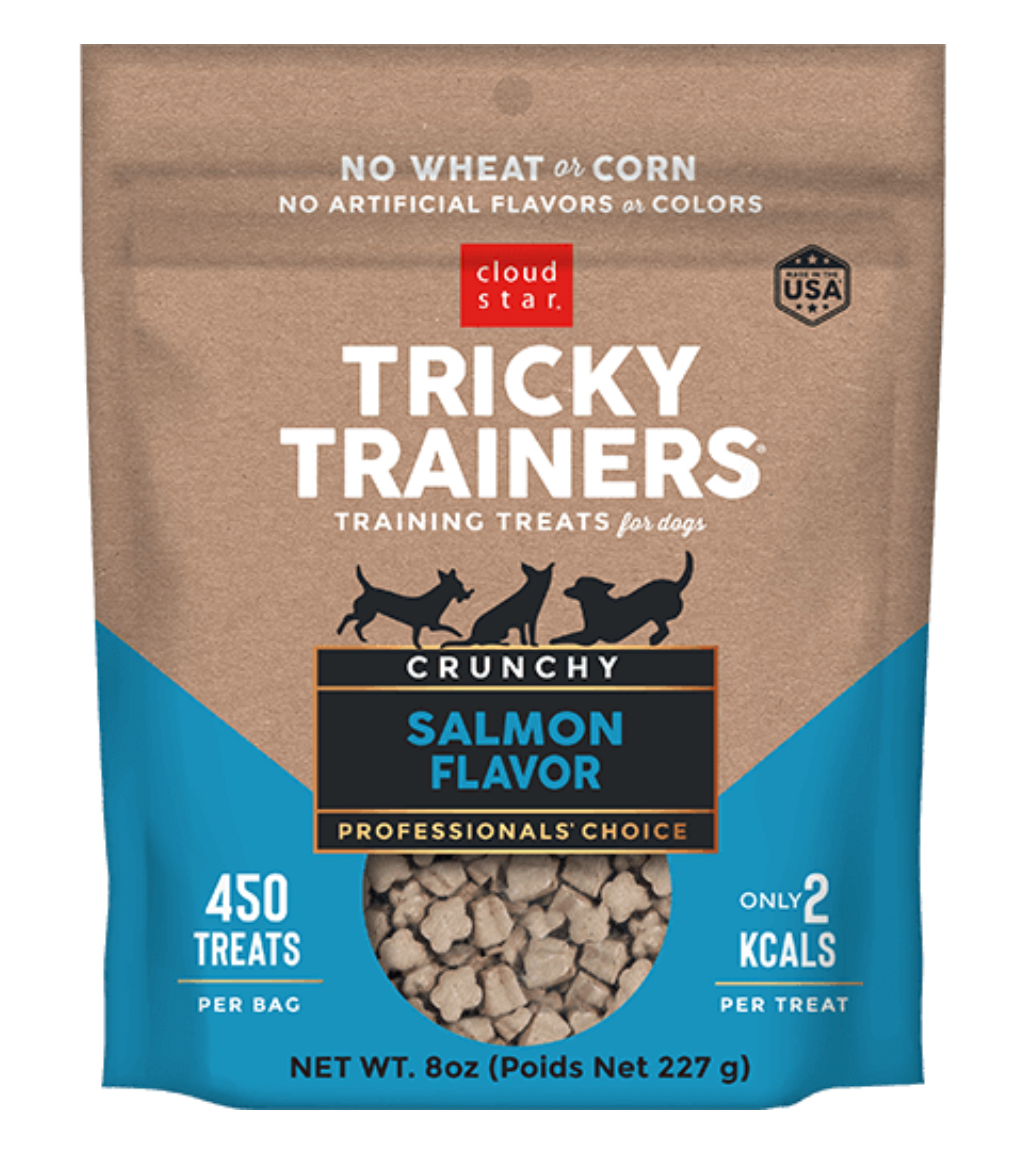 Cloud Star Tricky Trainers Crunchy - Salmon Flavour Dog Treats (8oz/227g)