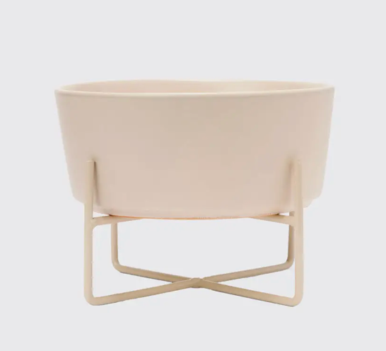 Waggo Simple Solid Dog Bowl and Stand