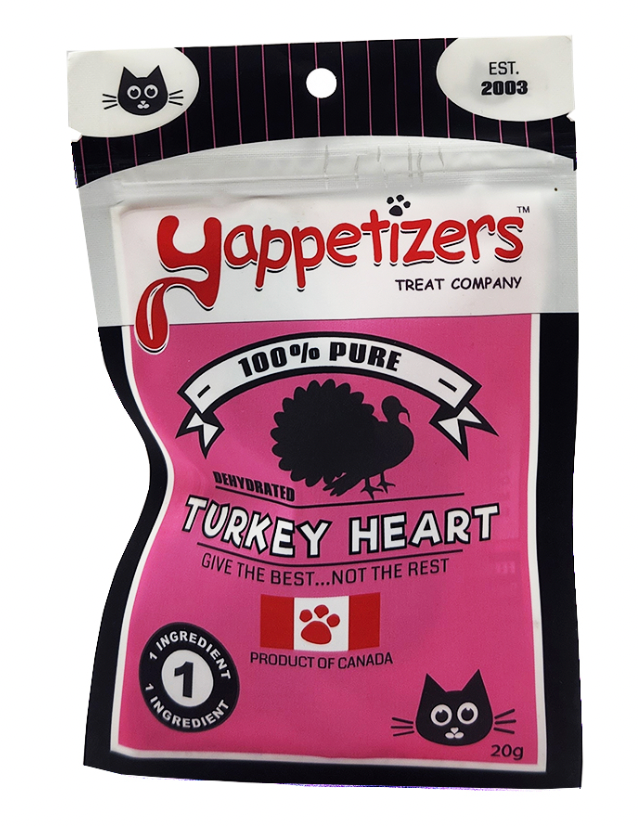 Yappetizers Turkey Heart Cat Treat (0.7oz/20g)