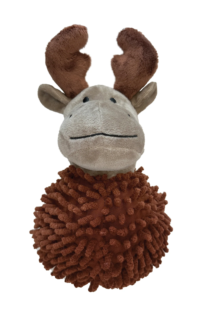 FouFouBrands FouFit Moppet Spikers Moose Dog Toy