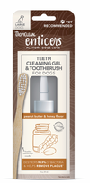 Tropiclean Enticers Peanut Butter &amp; Honey Teeth Cleaning Gel &amp; Toothbrush Set 2oz