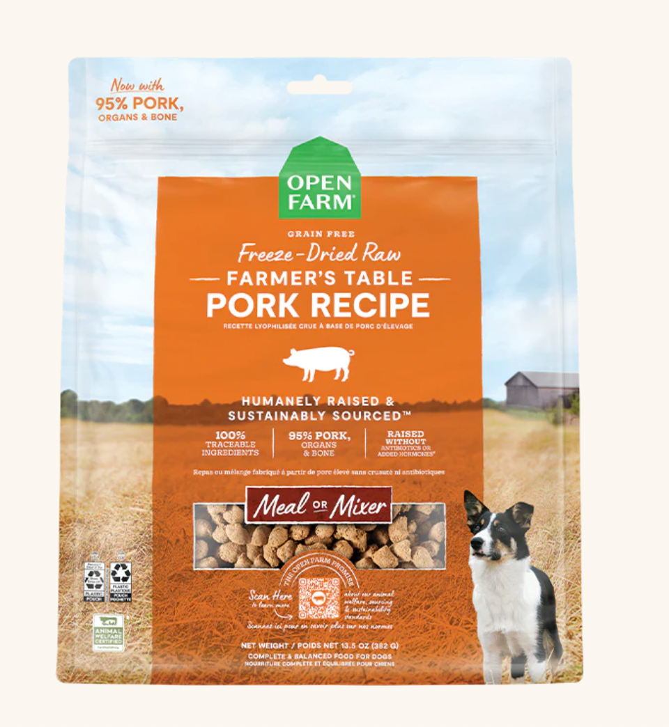 Open Farm Dog Freeze-Dried Raw Farmer's Table Pork Dog Food