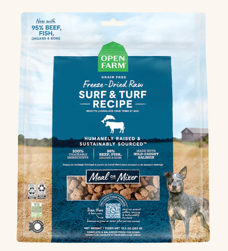 Open Farm Dog Freeze Dried Raw Surf Turf Dog Food