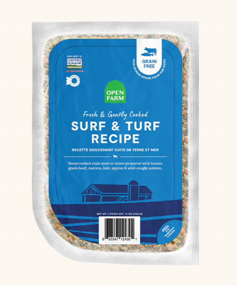 Open Farm Gently Cooked Surf & Turf Recipe Dog Food (16oz/453g)