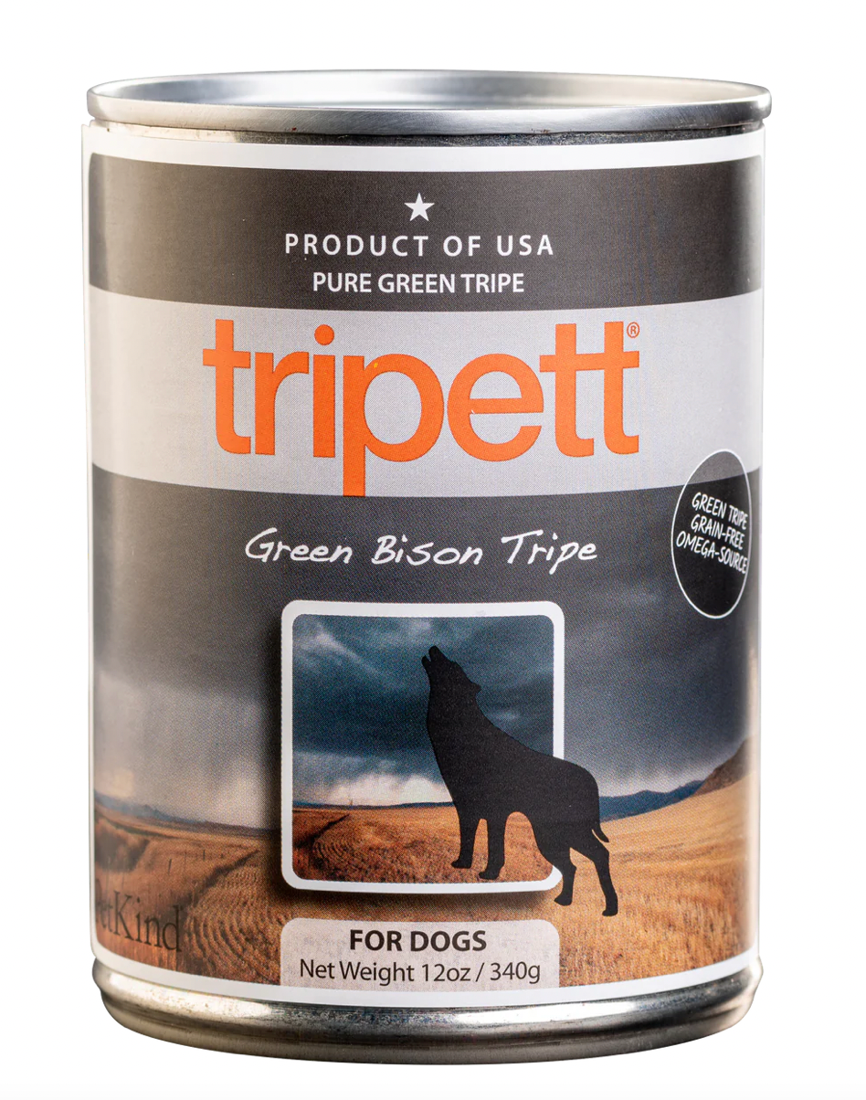 Tripett Bison Tripe Canned Dog Food 12oz 340g Wooftown.ca