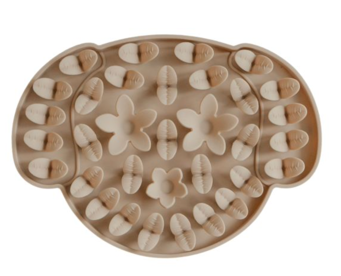 Dexypaws Dog Head Hide and Seek Silicone Snuffle Mat - Beige