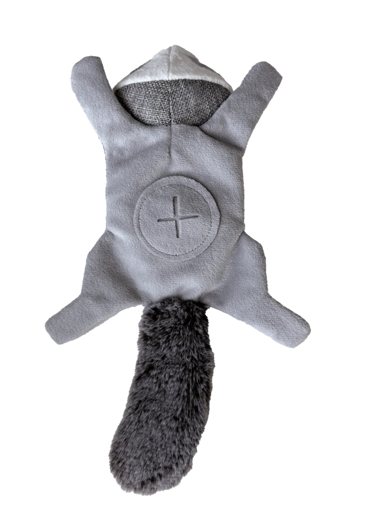 FouFouBrands Hide 'n Seek Woodland Stuffless Crinkle Dog Toy - Raccoon