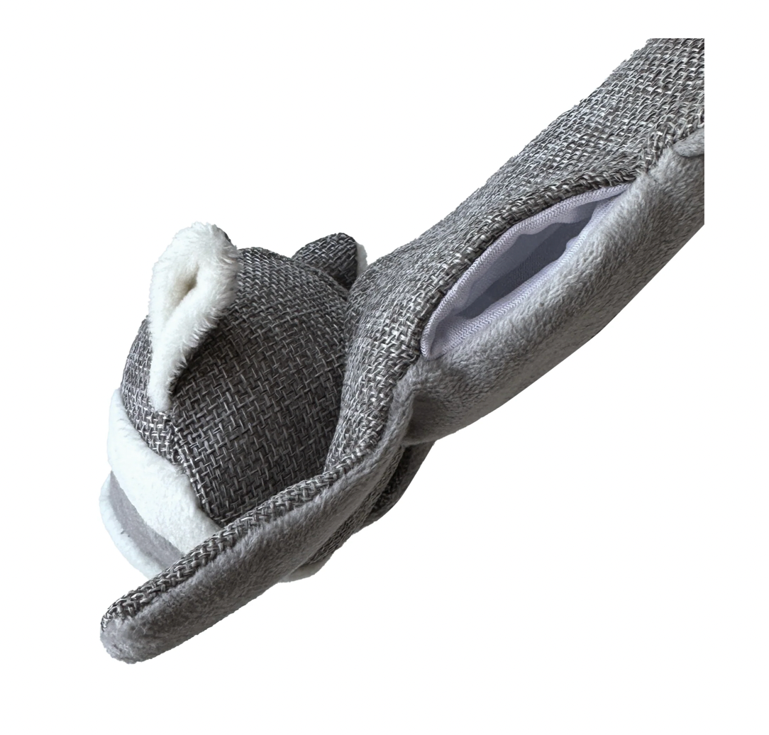 FouFouBrands Hide 'n Seek Woodland Stuffless Crinkle Dog Toy - Raccoon