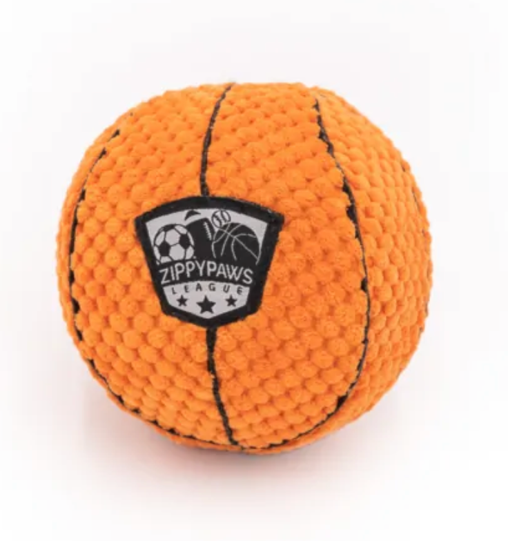 Zippy Paws SportsBallz - Basketball Dog Toy