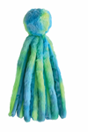 FouFouBrands Fuzzy Wuzzy Octopus Plush Dog Toy - Blue &amp; Green