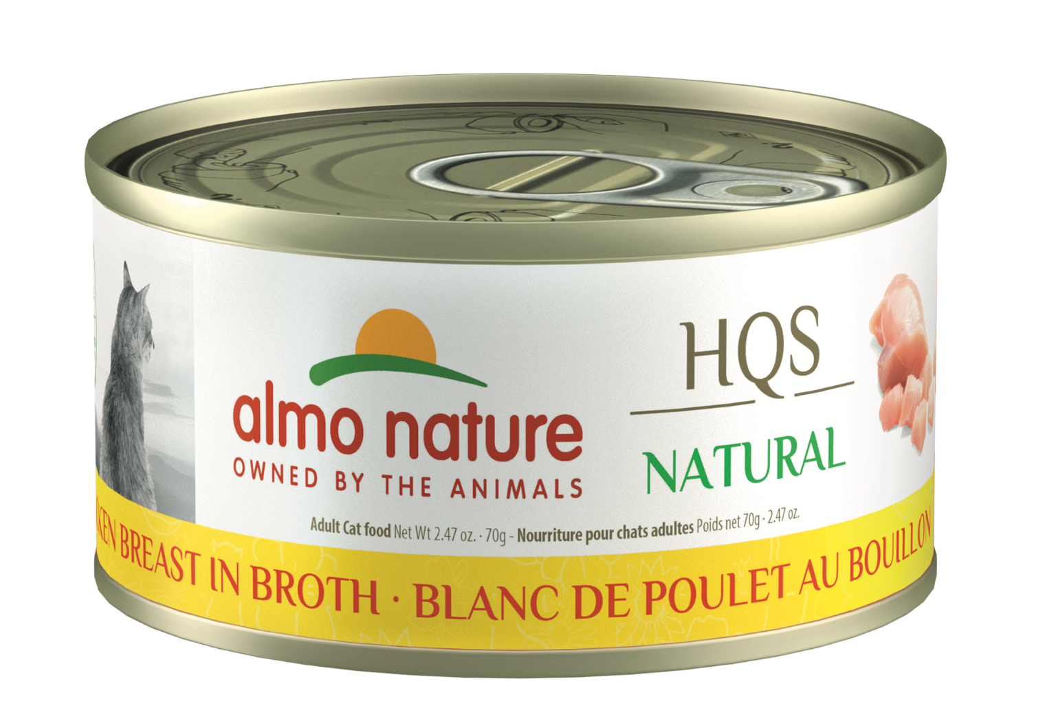 Almo HQS Nature Chicken Breast in Broth GF Canned Cat Food (70g/2.47oz)