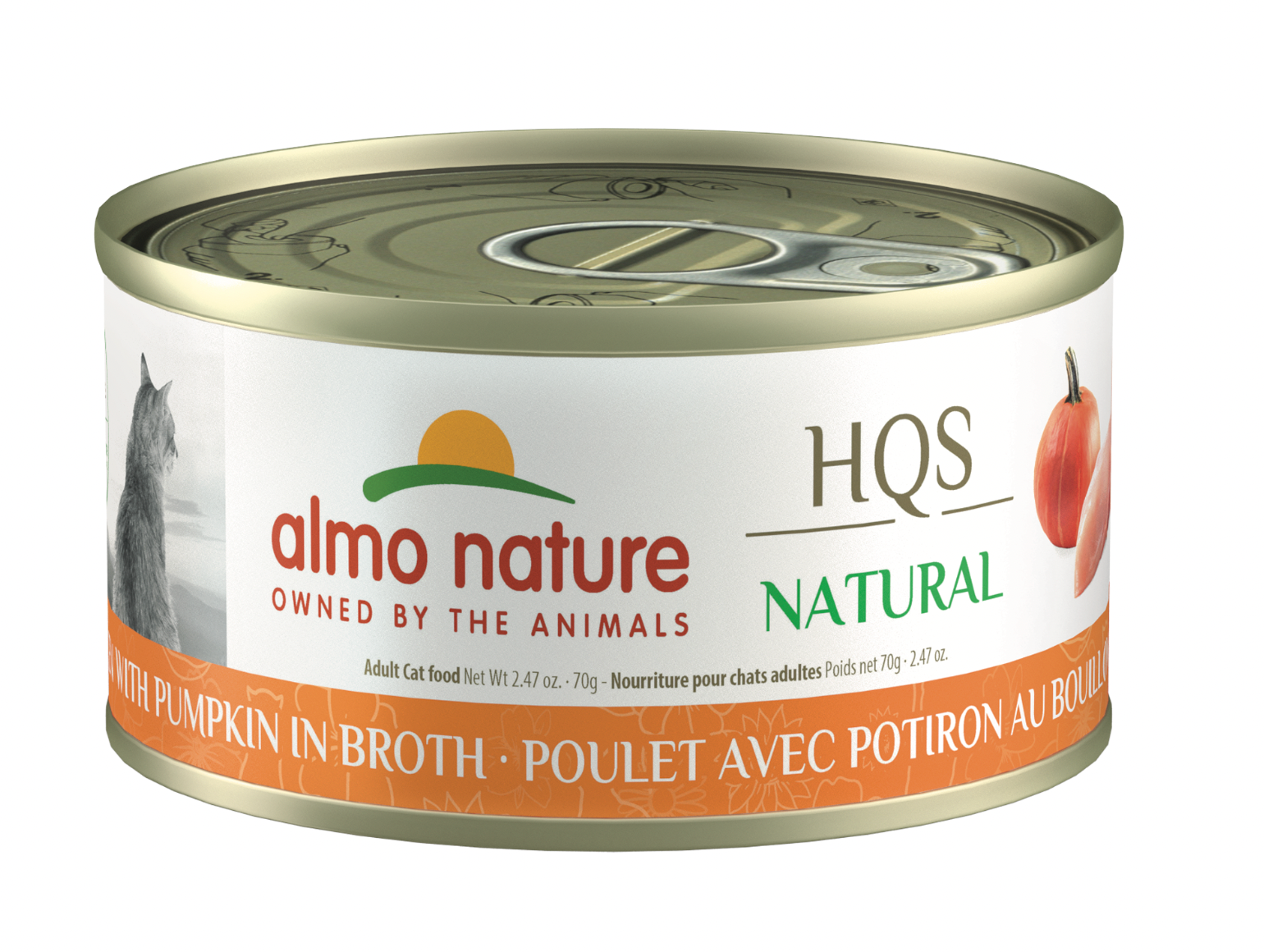 Almo HQS Nature Chicken with Pumpkin in Broth GF Canned Cat Food (70g/2.47oz)