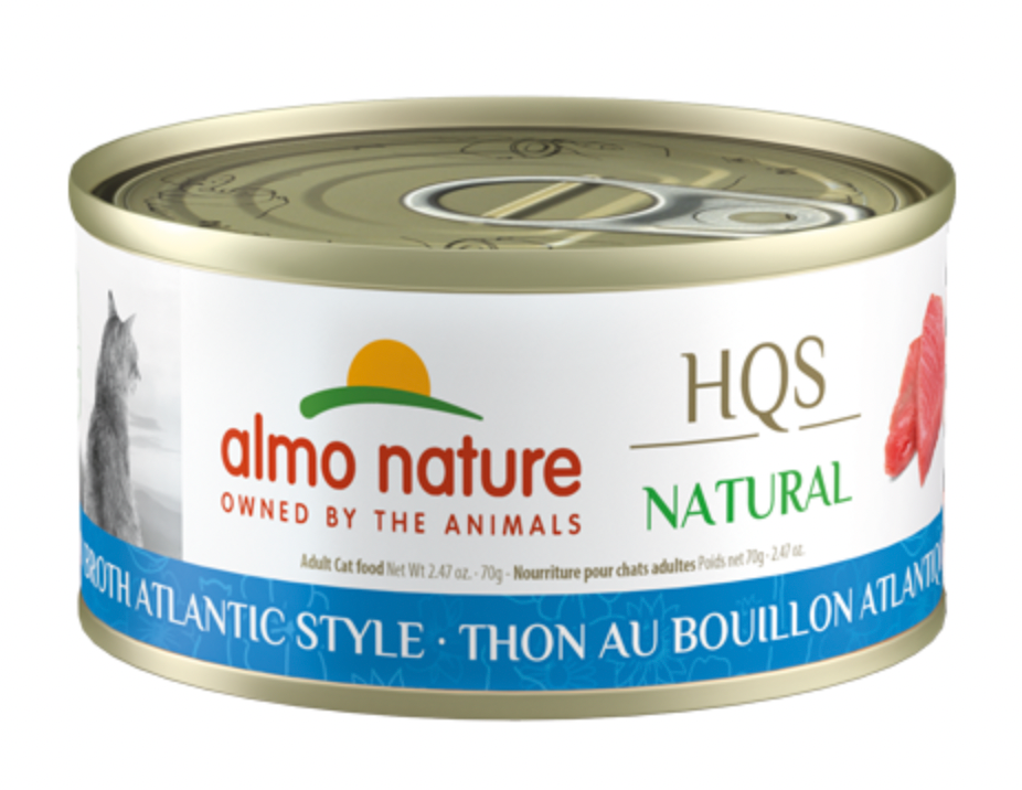 Almo HQS Nature Tuna in Broth Atlantic Style GF Canned Cat Food (70g/2.47oz)