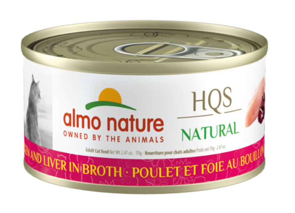 Almo Nature Chicken & Liver in Broth Canned Cat Food (70g/2.47oz)