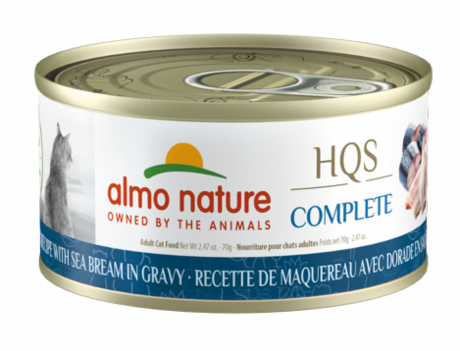 Almo Nature Complete Mackerel with Sea Bream in Gravy Canned Cat Food (70g/2.47oz)