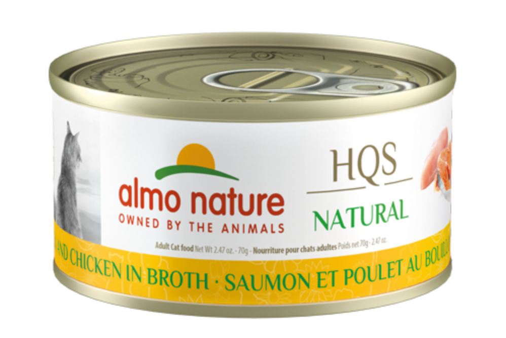 Almo Nature Salmon & Chicken in Broth Canned Cat Food (70g/2.47oz)