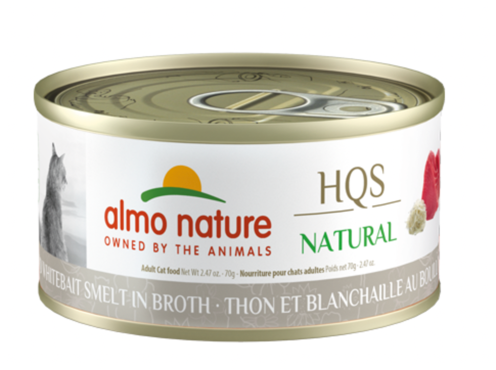 Almo Nature Tuna & Whitebait Smelt in Broth Canned Cat Food (70g/2.47oz)