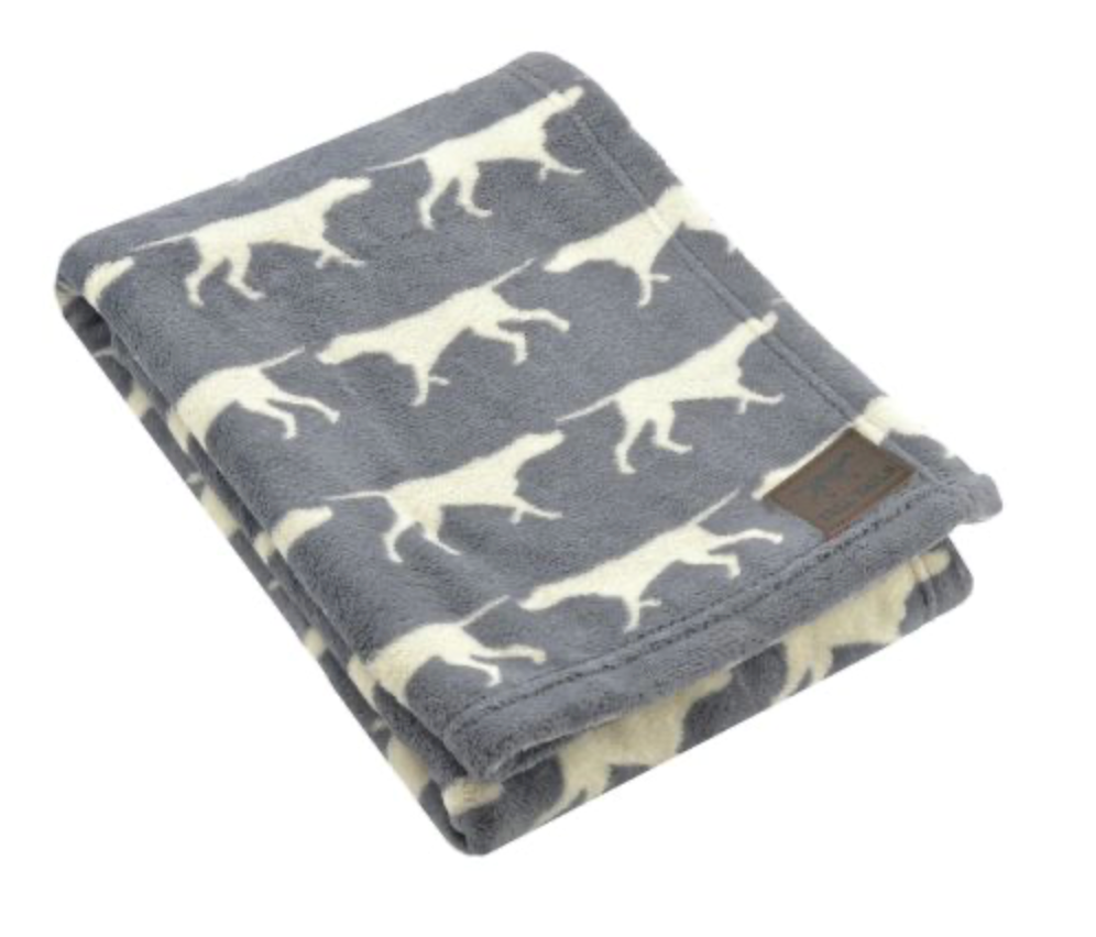 Tall Tails Fleece Blanket - Grey & Cream Charcoal Icon (30"x40")