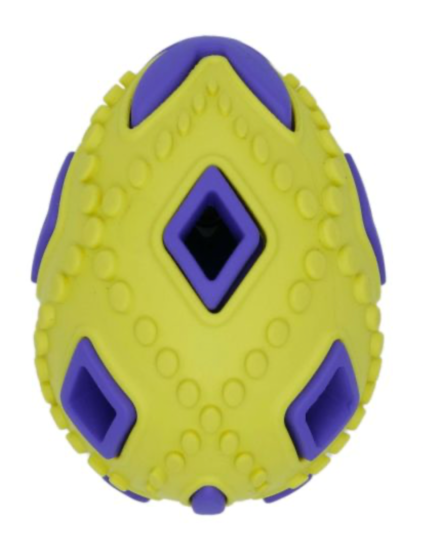 Bud'z Rubber - Astro Yellow Egg Dog Toy (2.5")