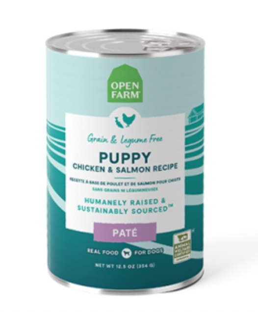 Open Farm Puppy Chicken & Salmon Pate GF Canned Dog Food (12.5oz/354g)