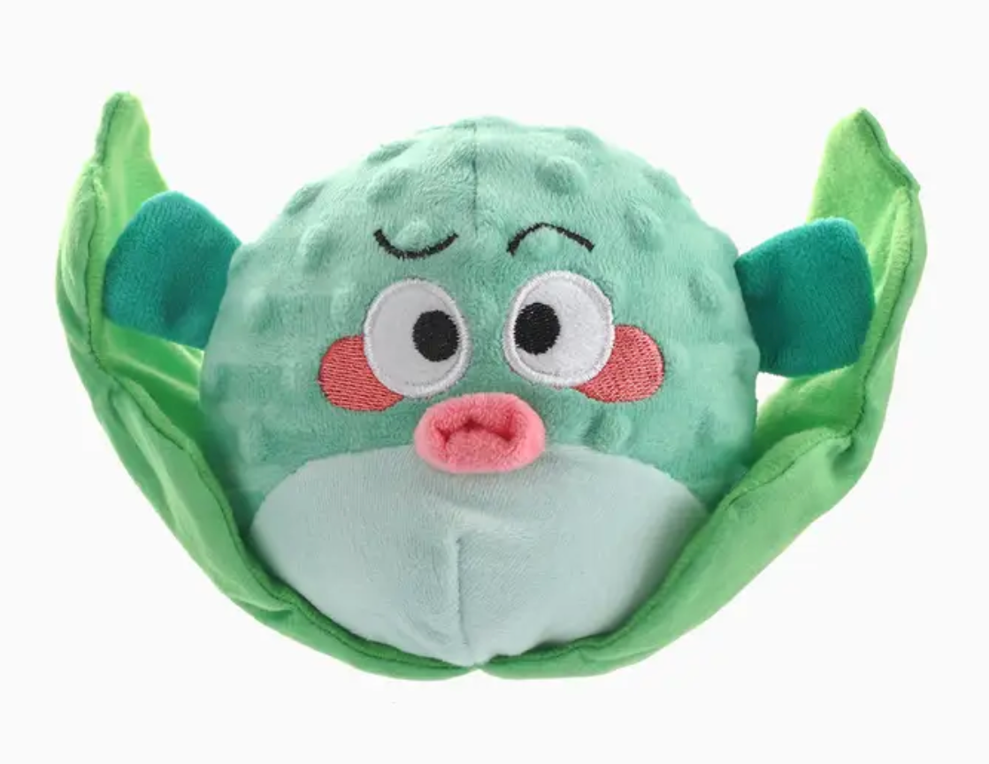 HugSmart Fuzzy Friendz Ocean Pals - Puffer Fish Dog Toy