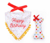 Zippy Paws Birthday Bandana and Bone Dog Toy