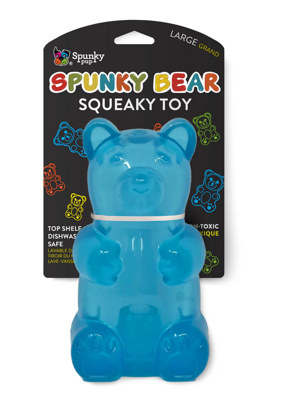 Spunky Pup Gummy Bear Squeak Dog Toy - Assorted Colours - Wooftown.ca