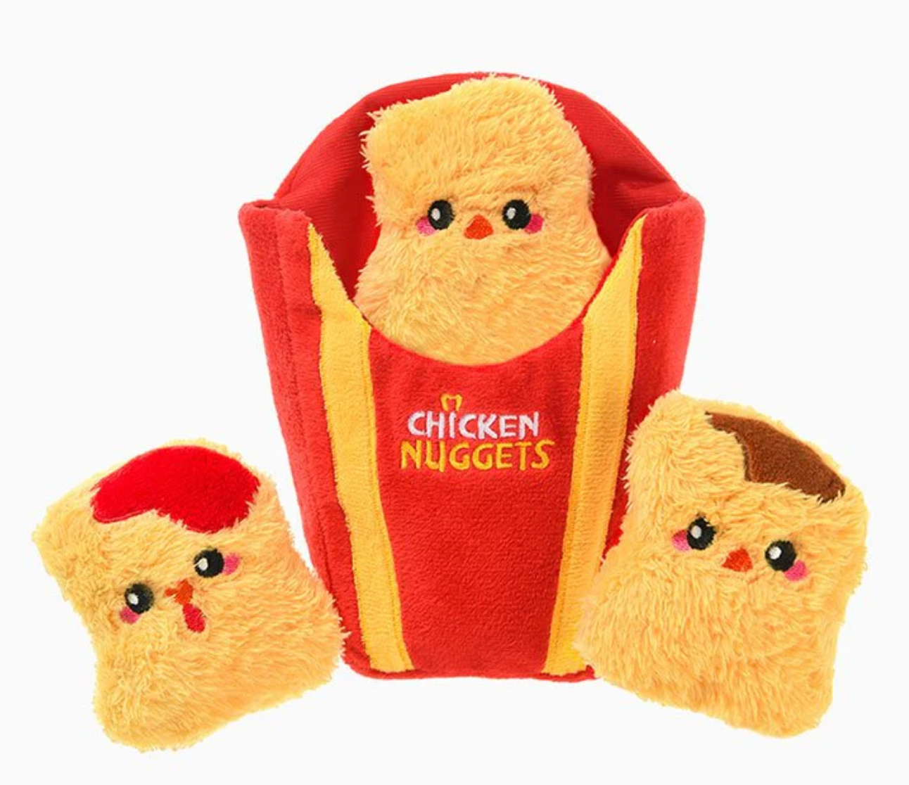 HugSmart Puzzle Hunter Food Party Chicken Nuggets Dog Toy