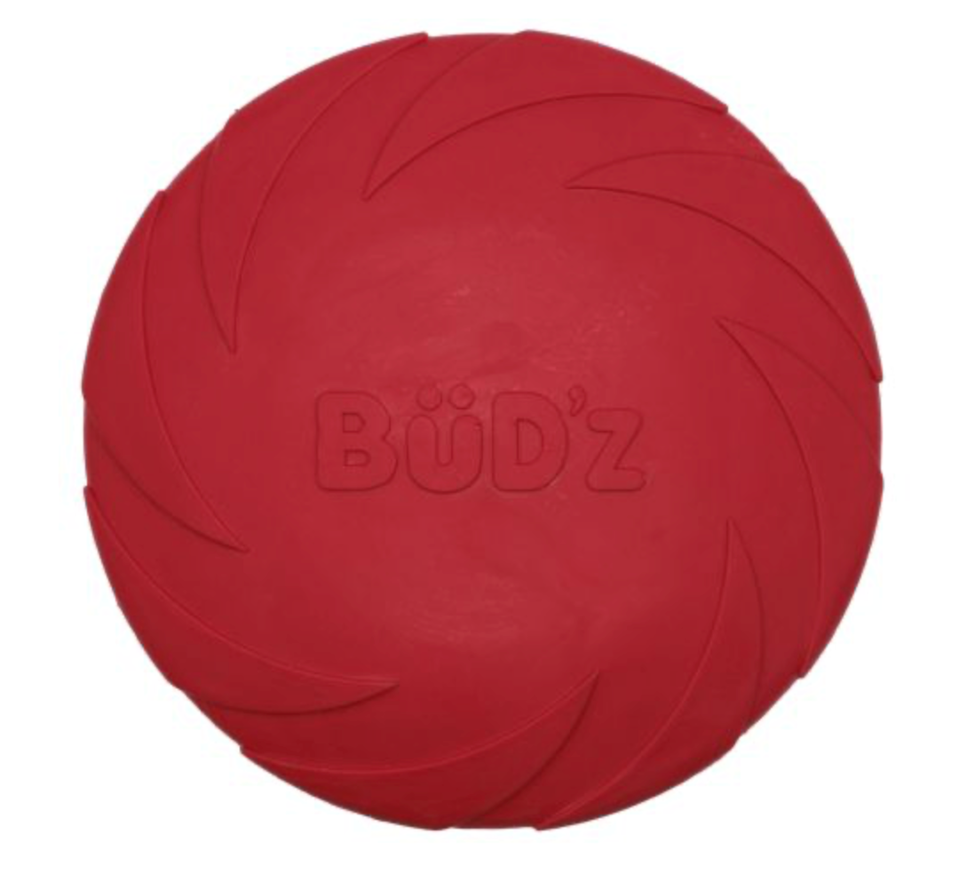 Bud'z Rubber Frisbee Dog Toy - Red