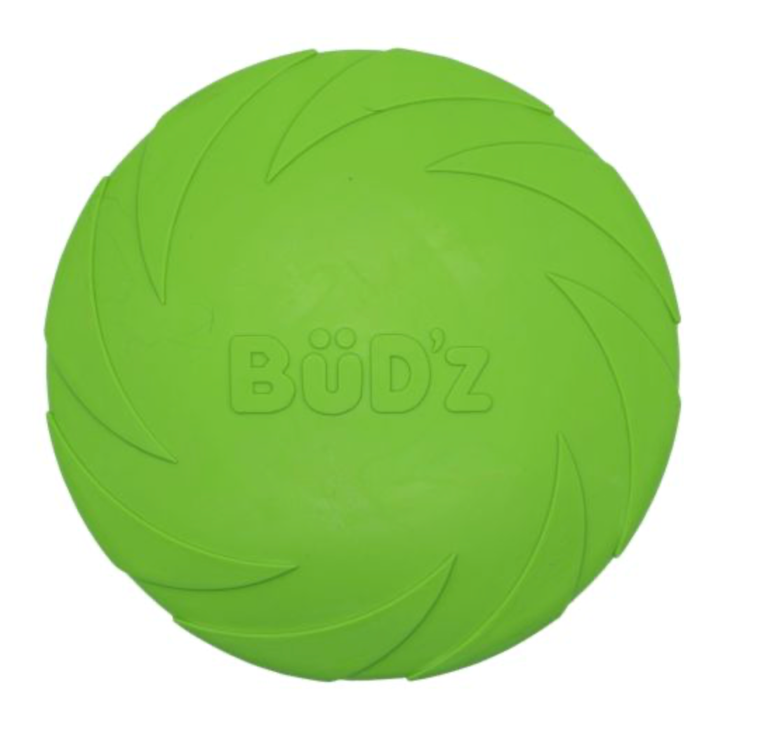 Bud'z Rubber Frisbee Dog Toy - Green