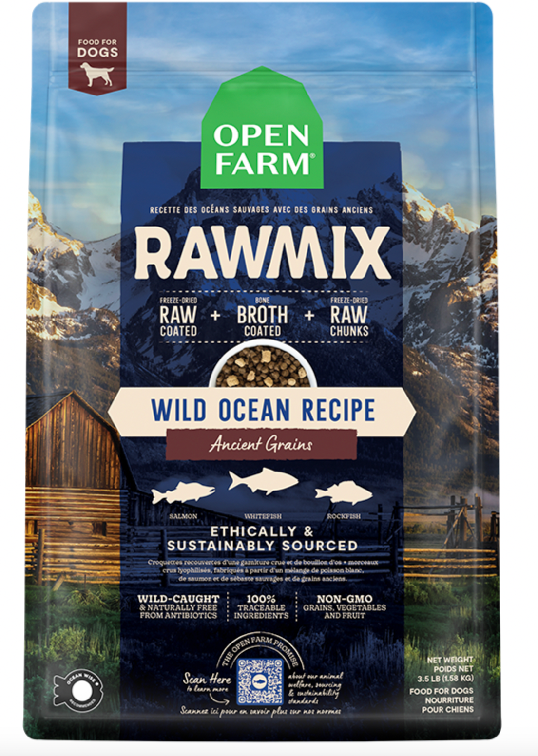 Open Farm RawMix Wild Ocean Recipe with Ancient Grains Dog Food