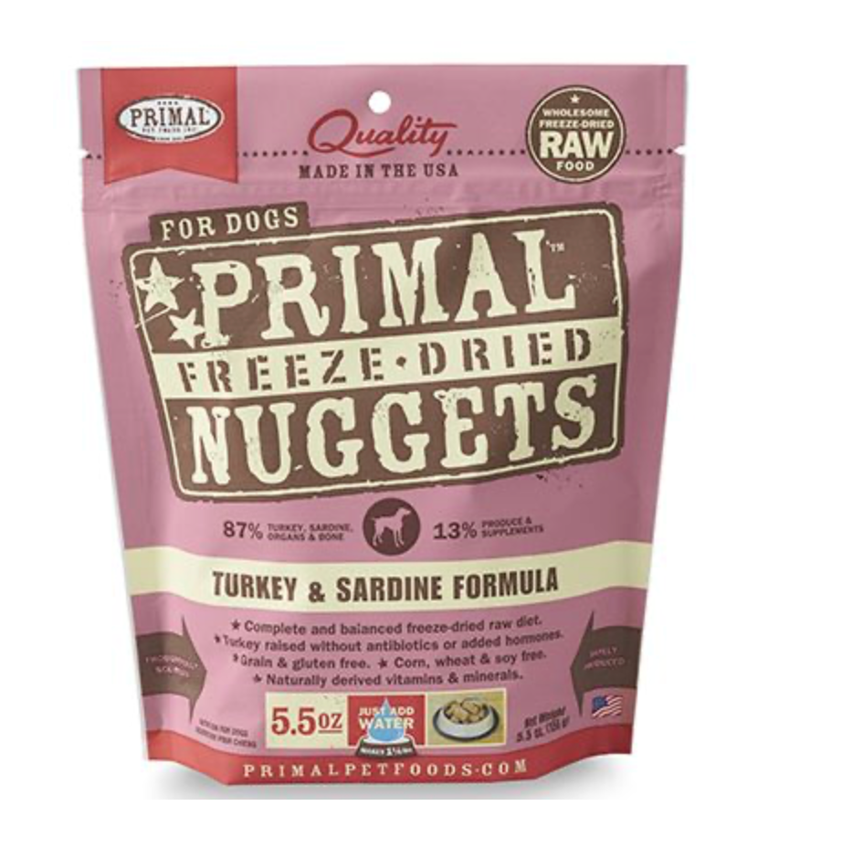 Primal Freeze-Dried Nuggets - Turkey & Sardine Formula GF Dog Food