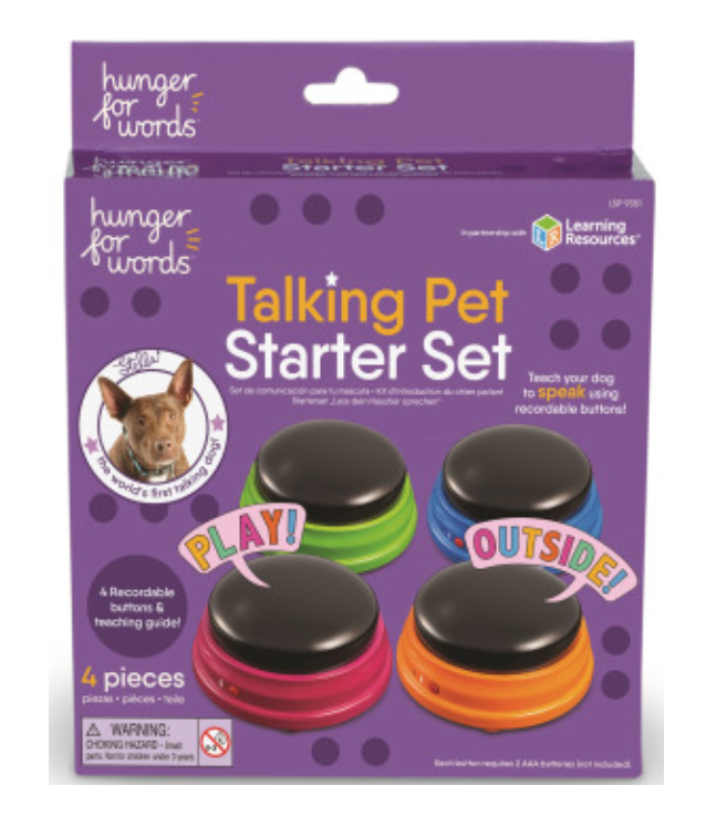 Brightkins Hunger For Words Talking Pet - Recordable Buttons