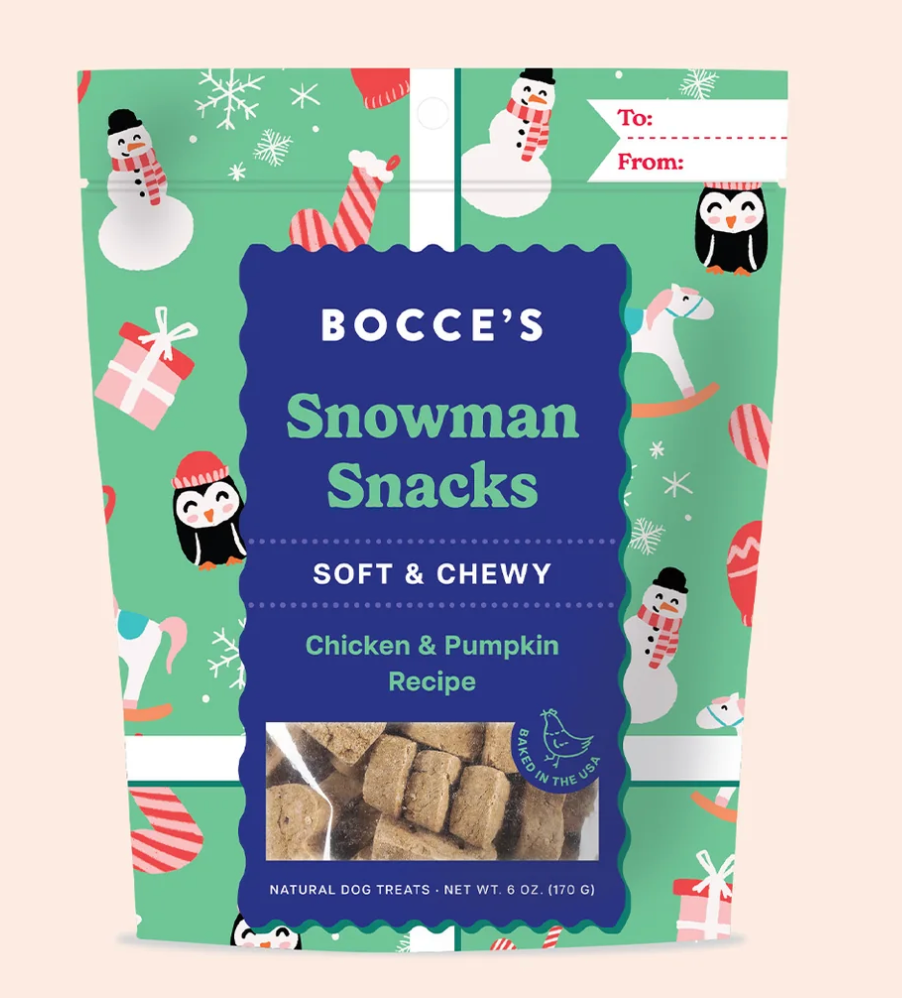 Bocce's Bakery Limited Edition - Snowman Snacks Soft & Chewy Dog Treats