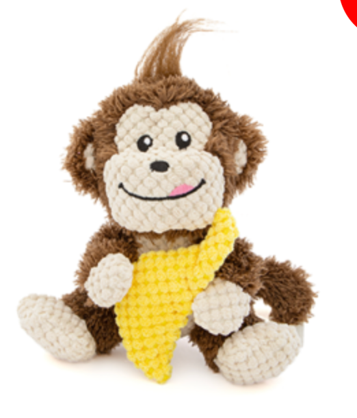 Guru Loveys Monkey Plush Dog Toy