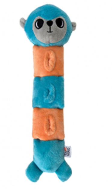 FouFouBrands Hide 'n Seek Caterplushies - Lemur Plush Dog Toy