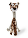 Bud&#39;z Long Neck Jaguar Plush &amp; Cotton Rope Dog Toy