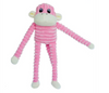 Zippy Paws - Spencer the Crinkle Monkey Dog Toy - Pink