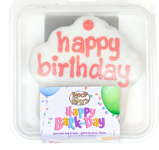 Bosco & Roxy's Prepackaged Happy Birthday Cupcake (4")