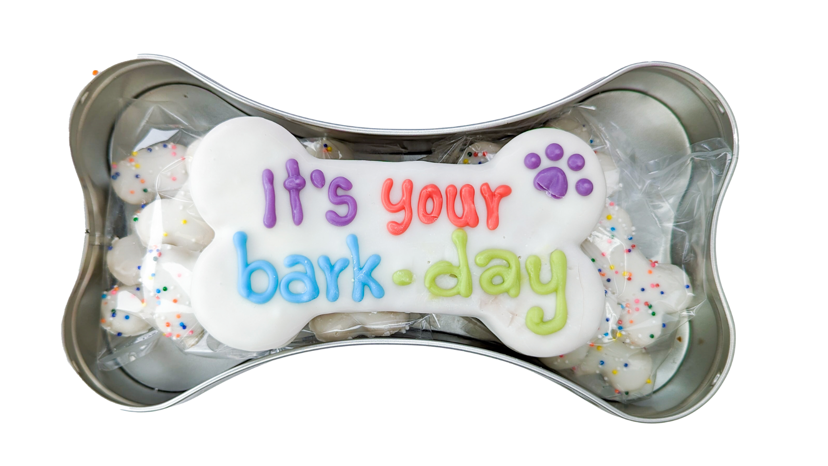 Bosco & Roxy's Prepacked It's Your Barkday Dog Treat Tin