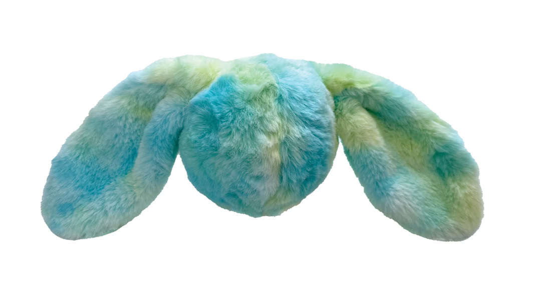 FouFouBrands Fuzzy Wuzzy 2-in-1 Spiker Ball Dog Toy - Blue/Green