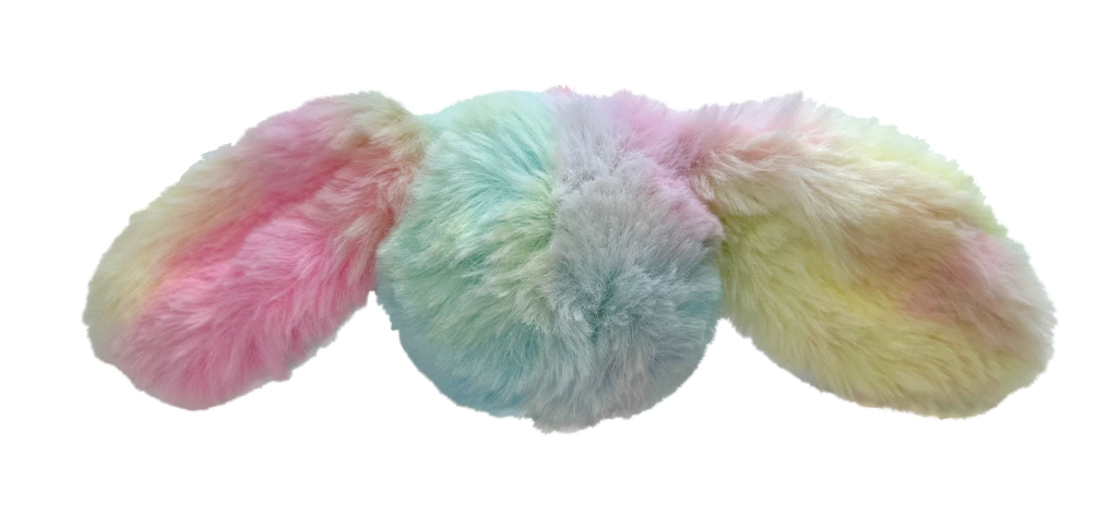 FouFouBrands Fuzzy Wuzzy 2-in-1 Spiker Ball Dog Toy - Rainbow