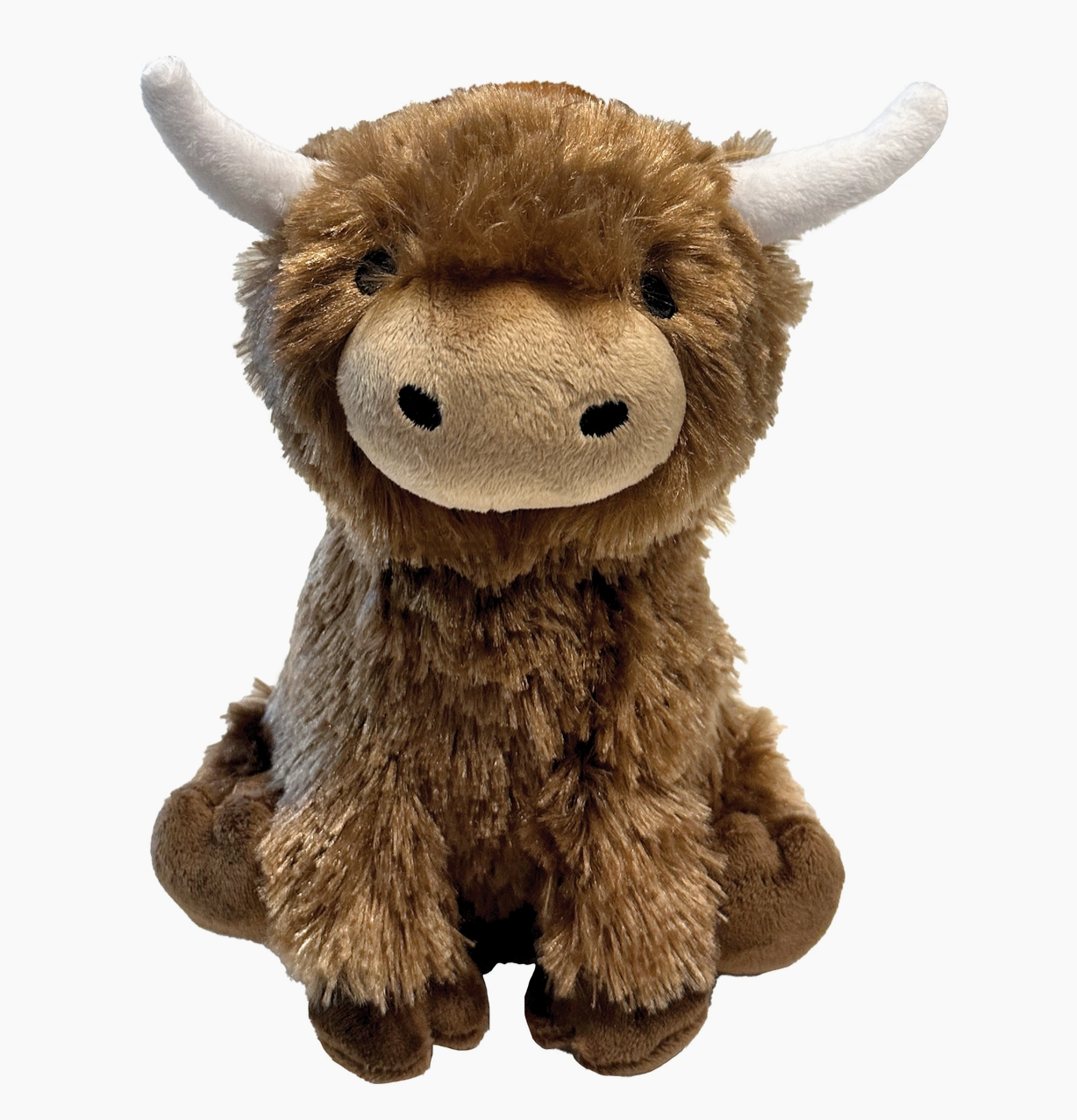 FouFouBrands Highland Cow Plushie Dog Toy - Brown