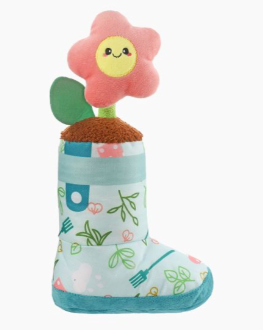 HugSmart Fuzzy Friendz Puppy Garden - Rain Boot Dog Toy