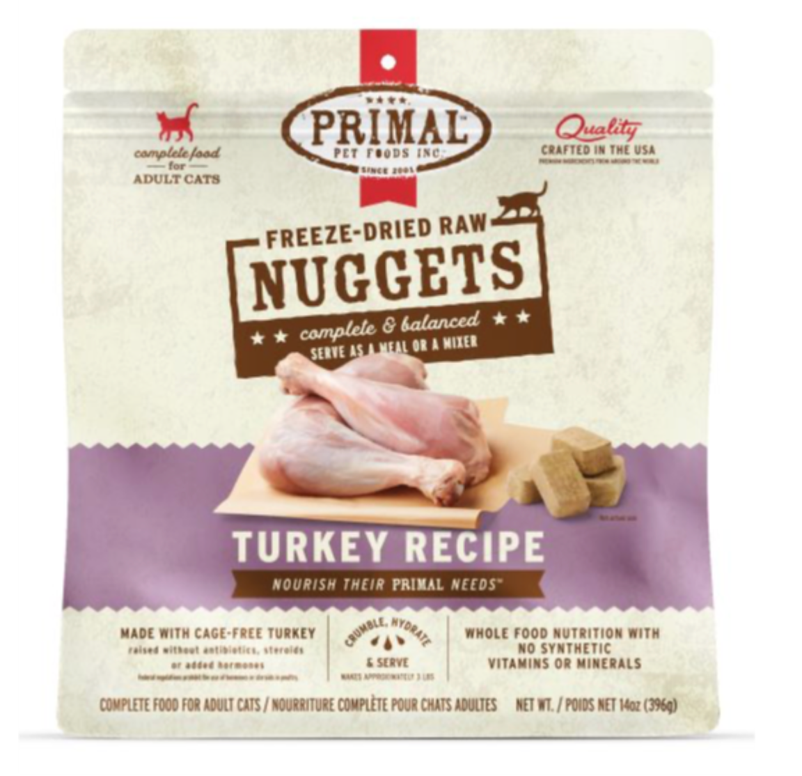 Primal Feline Freeze-Dried Turkey Cat food (14oz/397g)