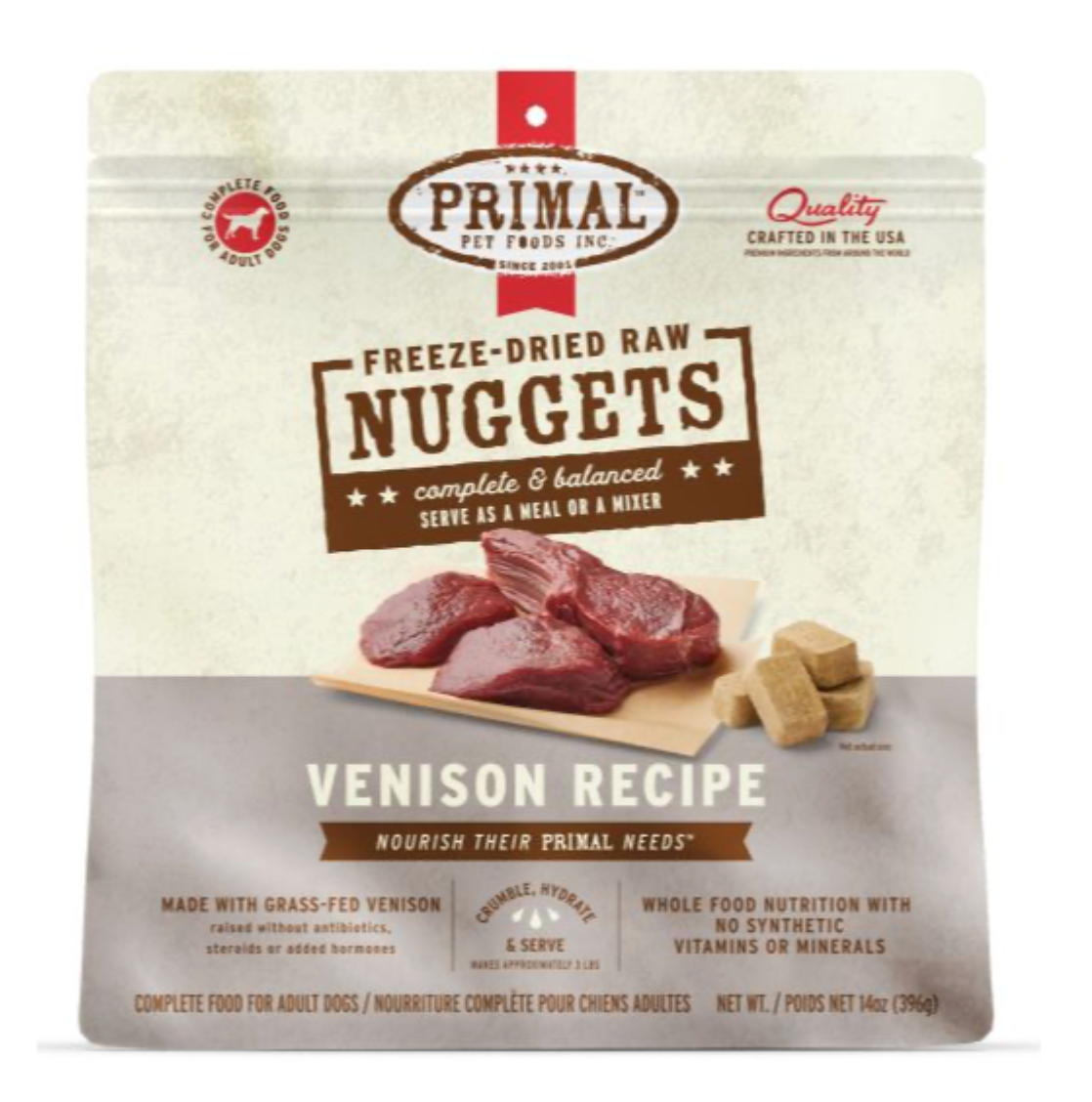 Primal Freeze-Dried Nuggets - Venison Formula GF Dog Food