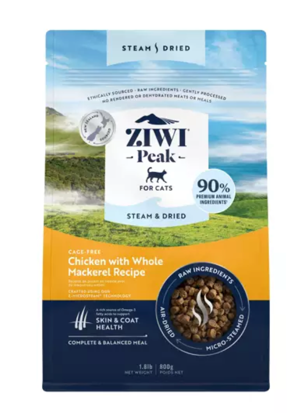 Ziwi Peak Chicken with Whole Mackerel Steam Dried Cat Food