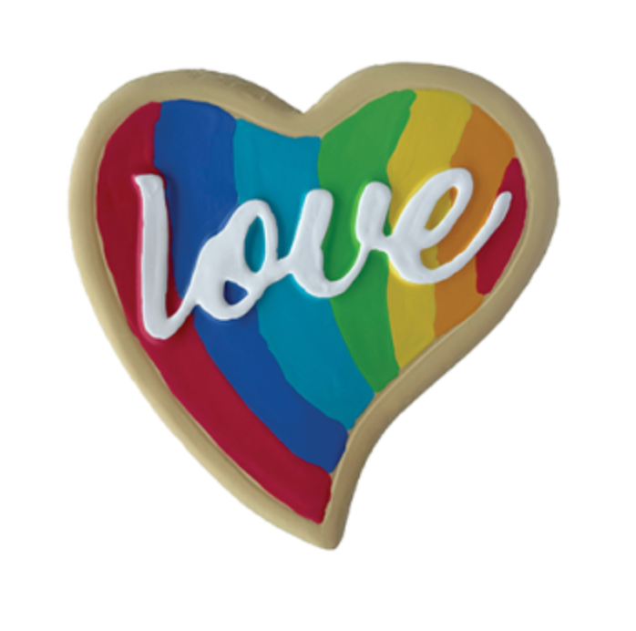 FouFouBrands fouFIT One Love Sugar Cookie Latex Dog Toy